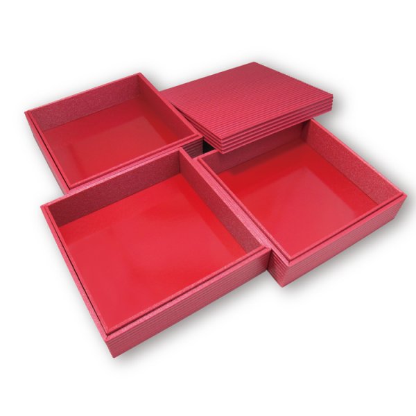 画像3: ログおせち重7.0寸紅　一段(@480)or二段(@792)or三段(@1104)　1箱各40入 (3)