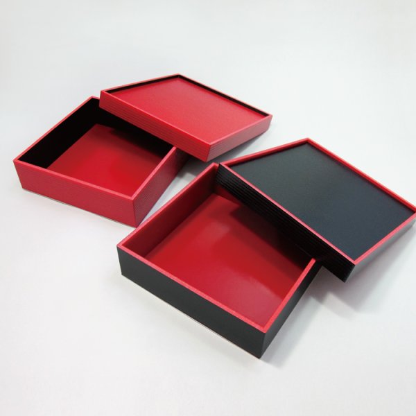 画像2: 【売切超特価！】 148角 紅黒かぶせ折　黒or赤　　　1箱120入 (2)